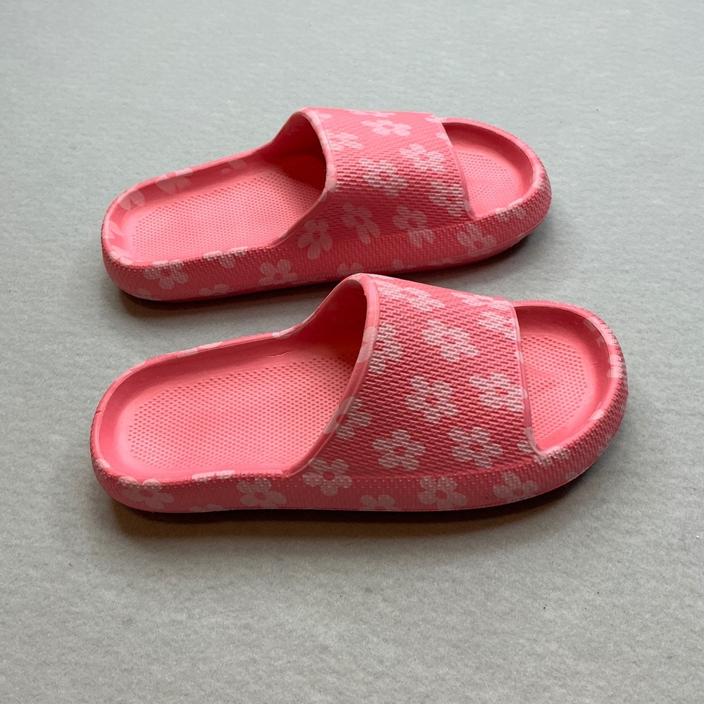 Unbranded Pink Floral Cloud Slides Thick Platform Comfort Sandals Size 9/10 - Picture 4 of 9